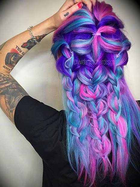 Pink, Blue and Purple Hair