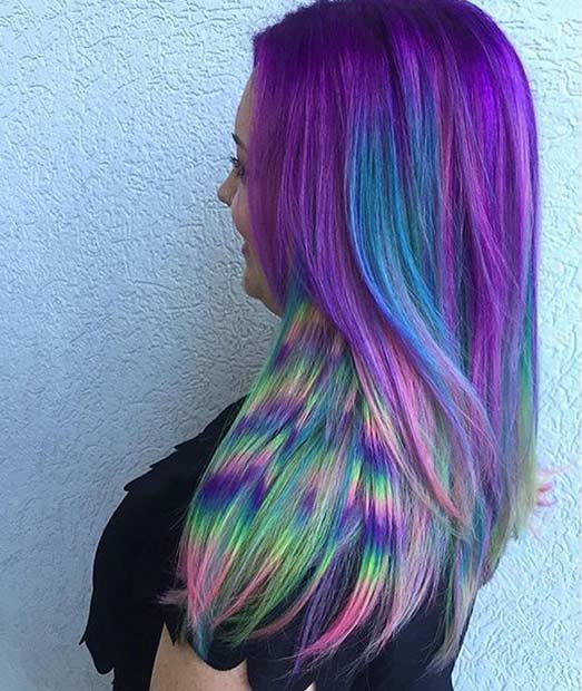 Colorful Feather Design Hair