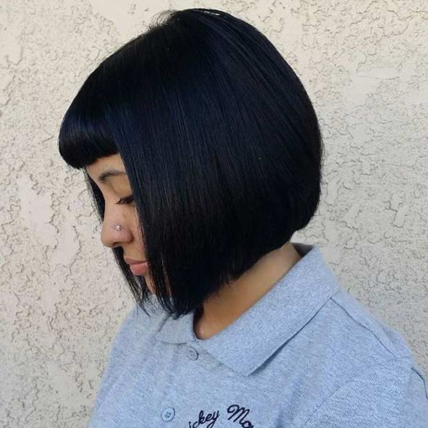 Short Bob Hairstyle with Bangs