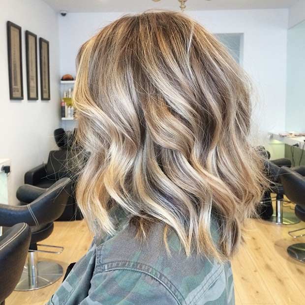 Textured Long Bob Haircut for Thick Hair