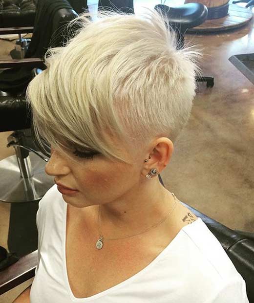 Short Pixie Cut With Long Bangs