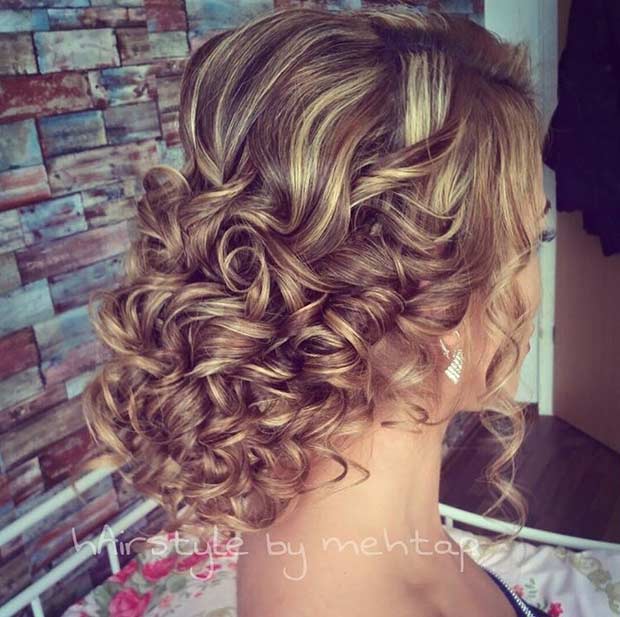 curly updo prom hairstyles