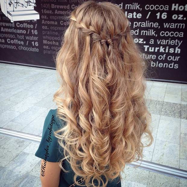 down hairstyles for homecoming curly