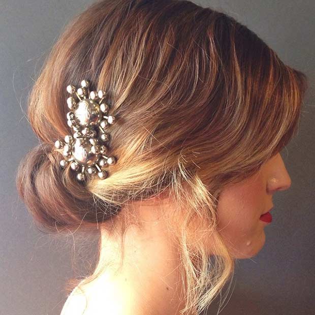 updo wedding hairstyles for short hair