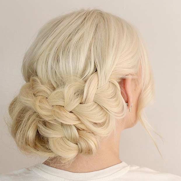 Boho Braided Updo for Blondes