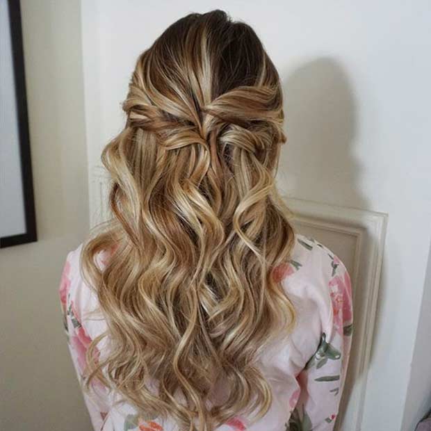 Prom Hair Half Updo