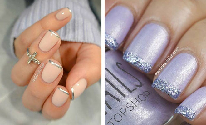 sparkle french manicure