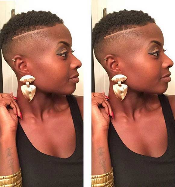 TWA Haircut with Shaved Sides for Black Women
