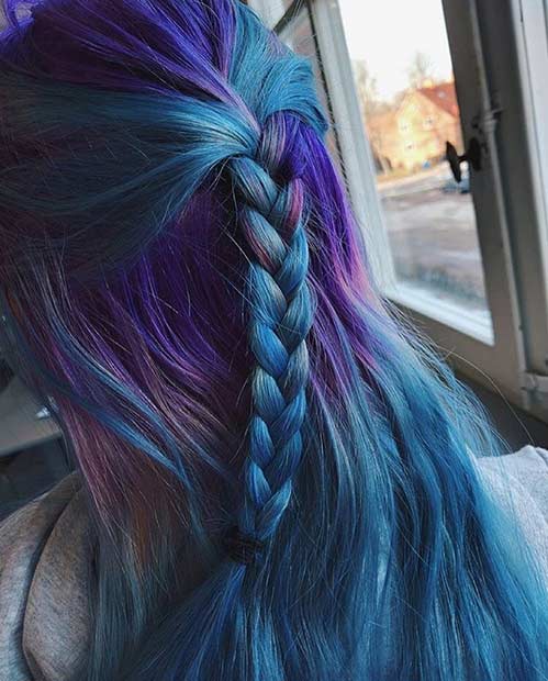 Blue N Purple Hair