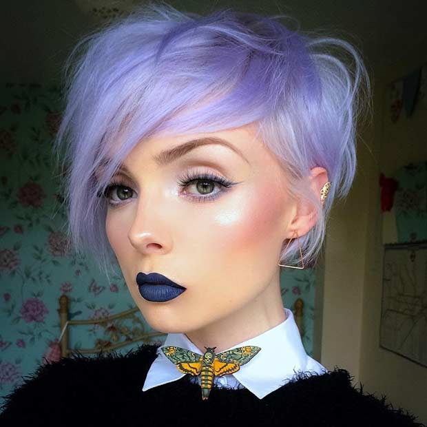 lavender colored hair