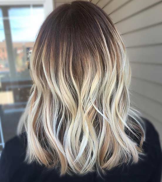 Vanilla Blonde Balayage Ombre Hair