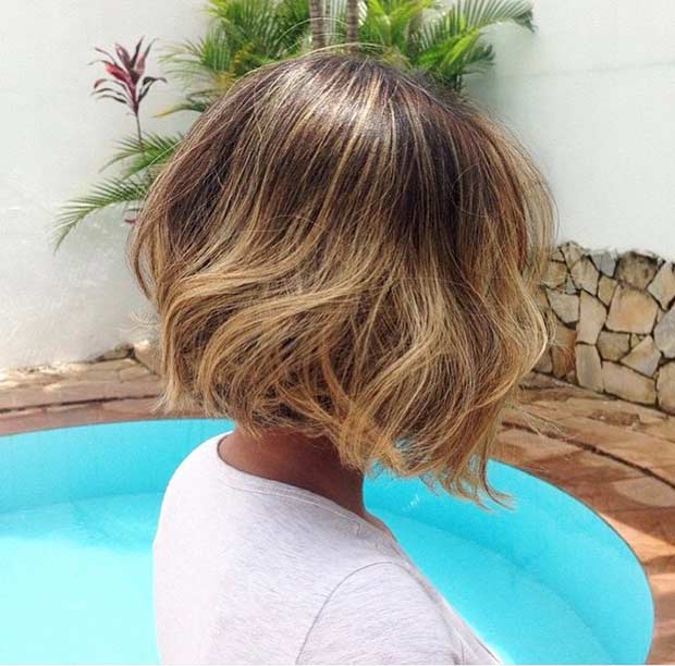 Short straight blonde outlet balayage