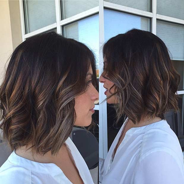 Short straight hair clearance balayage