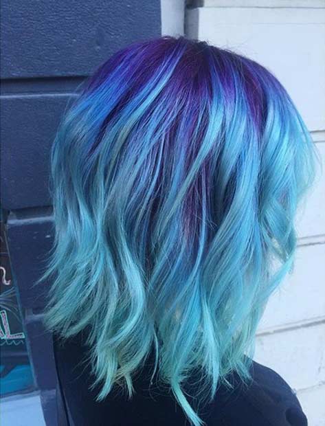 Purple And Blue Hair