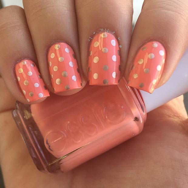 Summer Polka Dot Nails