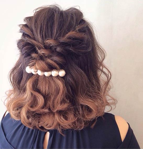 Shoulder Length Hairstyles Half Up