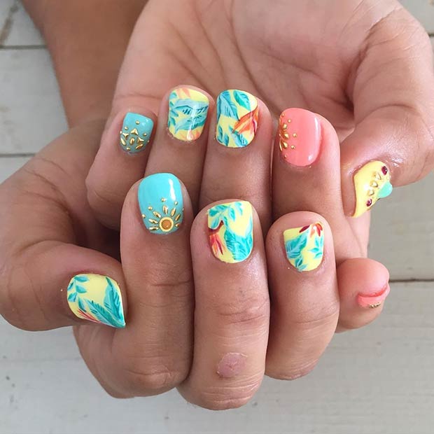 35 Bright Summer Nail Designs | StayGlam