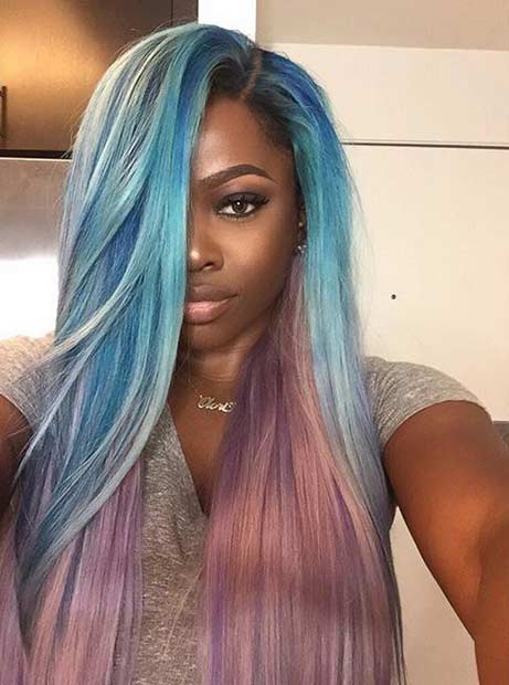 25 Amazing Blue and Purple Hair Looks - StayGlam