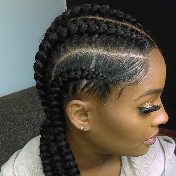 The easy #cornrows with Extensions to try | plain lines each step  @JANEILHAIRCOLLECTION - YouTube