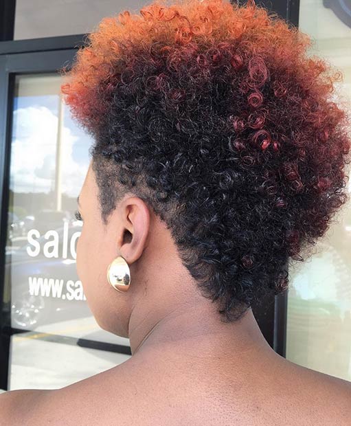Short Natural Hairstyle with Color