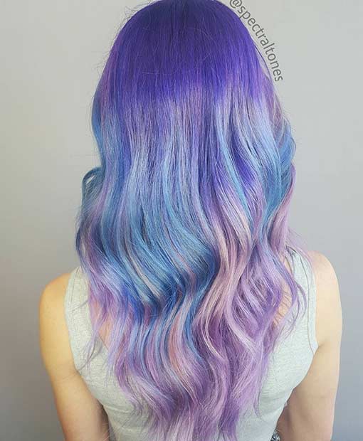 25 Amazing Blue And Purple Hair Looks Stayglam 