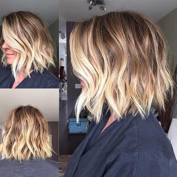 Short Hair Blonde Balayage