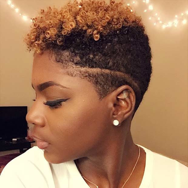 Two Toned Short Natural Haircut for Black Women