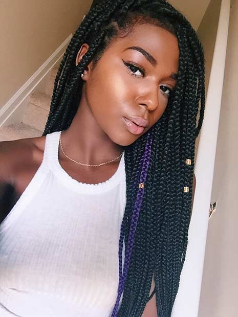 Poetic Justice Braids with Color