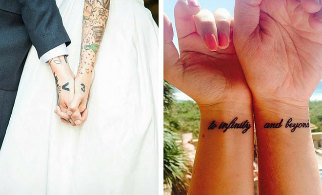 Cute Matching Couple Tattoos For Lovers To Get Together