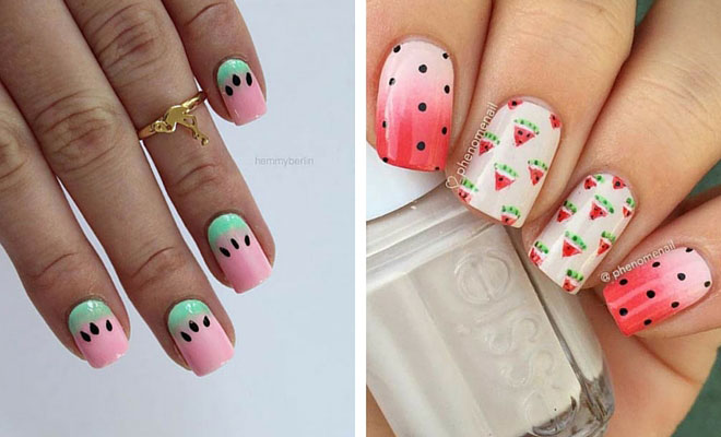 1. Watermelon Nail Art - wide 6