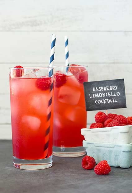 Raspberry Limoncello Summer Cocktail