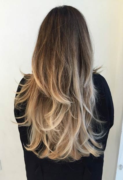 Long Layers and Balayage Highlights