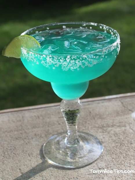 Blue Margarita Summer Alcoholic Drink