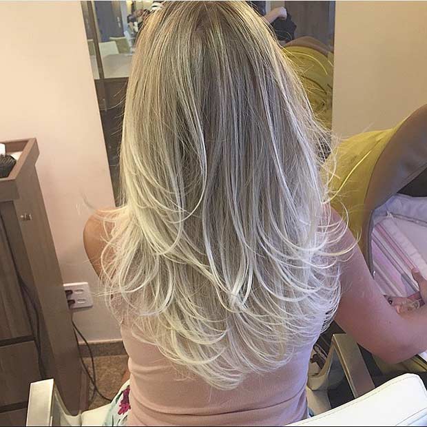 Long Blonde Layers for Long Hair