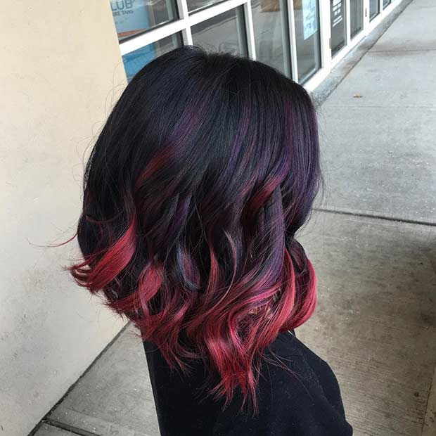 Dark Red Ombre Hair