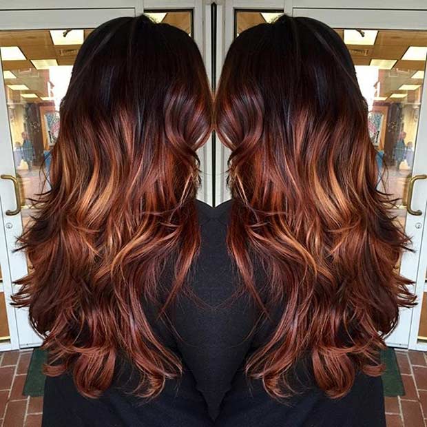 dark copper hair