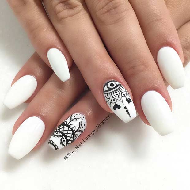 41 Chic White Acrylic Nails To Copy Stayglam