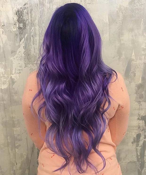 41 Bold and Trendy Dark Purple Hair Color Ideas - StayGlam