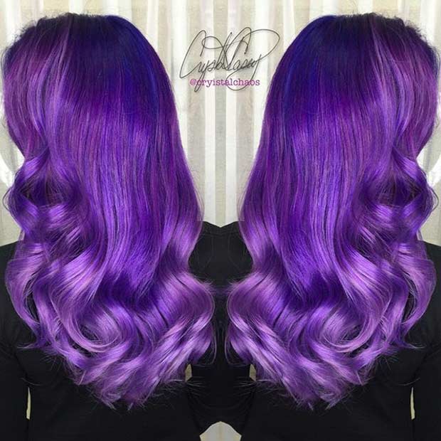 21 Bold and Trendy Dark Purple  Hair  Color Ideas StayGlam