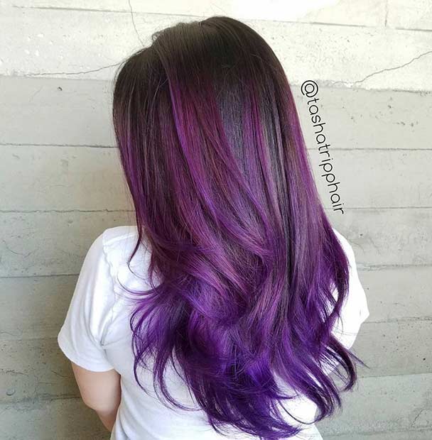 21 Bold And Trendy Dark Purple Hair Color Ideas Page 2 Of