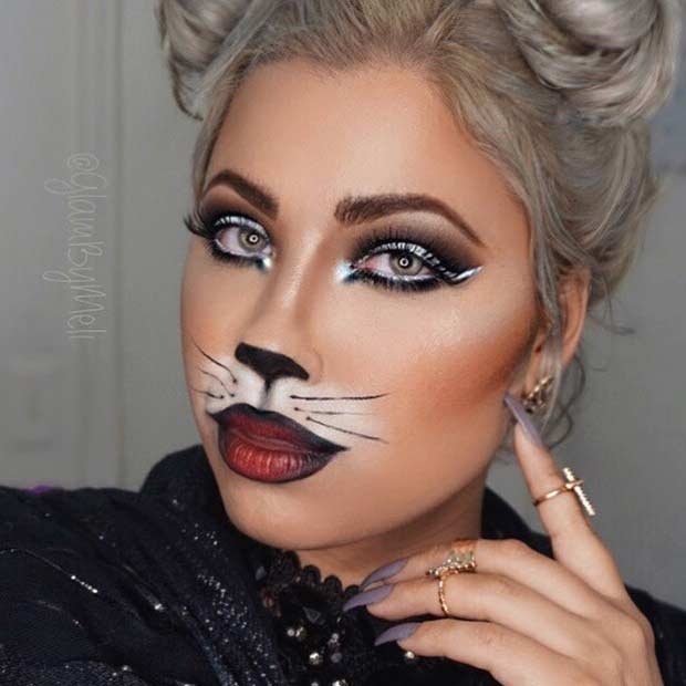 easy cat makeup halloween