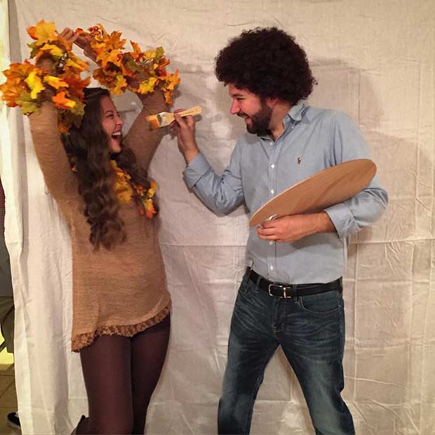 Bob Ross Couple Easy Halloween Costume Idea