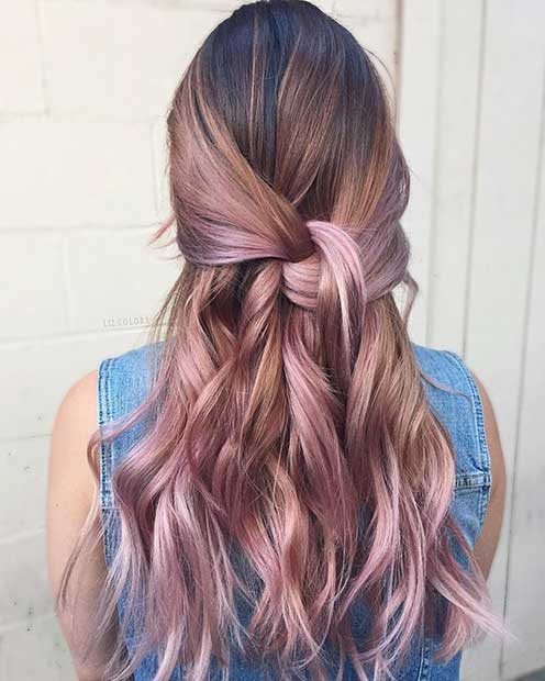 43 Trendy Rose Gold Hair Color Ideas - StayGlam