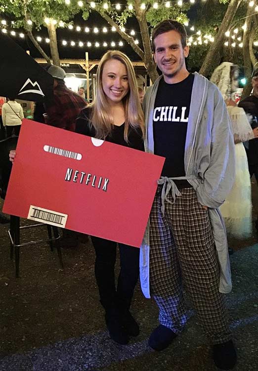 Netflix and Chill DIY Couple Halloween Costume