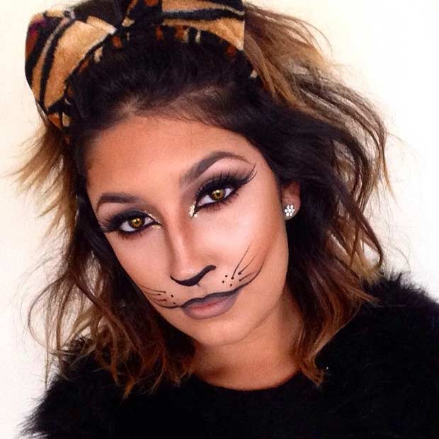 simple cheetah makeup