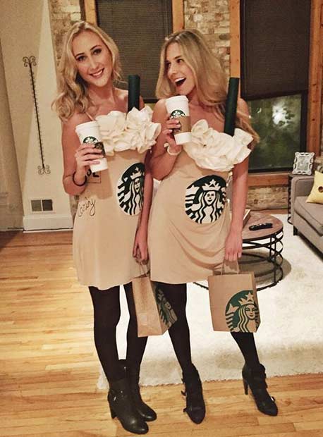 Starbucks Coffees BFF Halloween Costume Idea