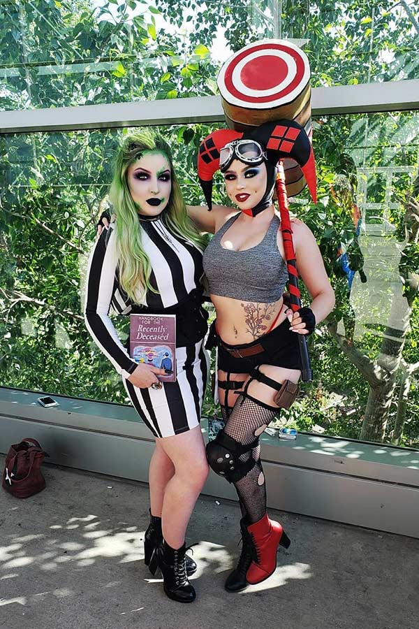 Beetlejuice and Harley Quinn Costumes