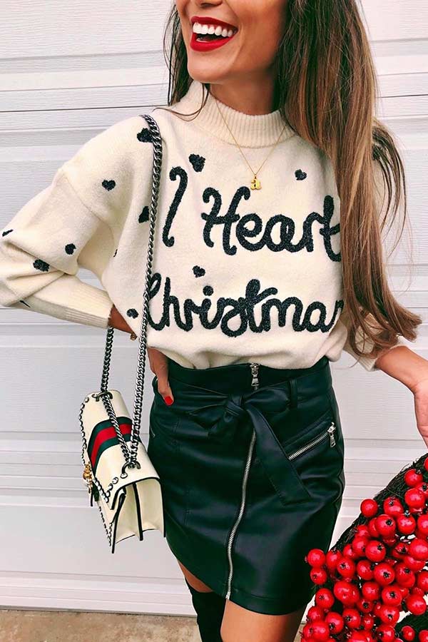 Cute Christmas Sweater Outfit