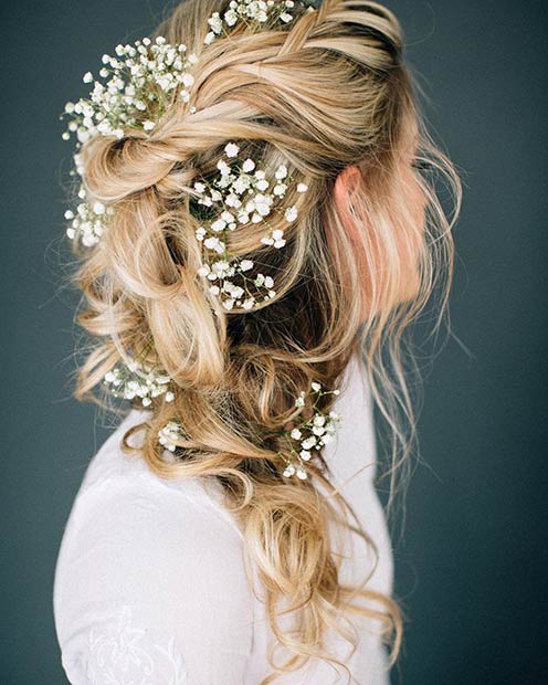 Beautiful Bridal Hairstyle For Long Hair Messy Style  YouTube