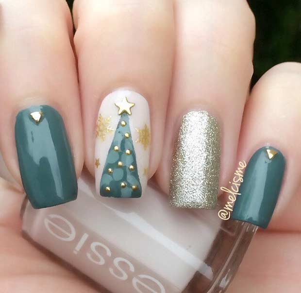 29 Easy Christmas and Winter Nail Ideas - crazyforus